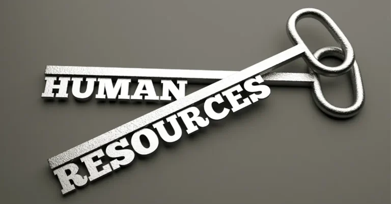 Two large metal keys with the words 'Human Resources' on them.
